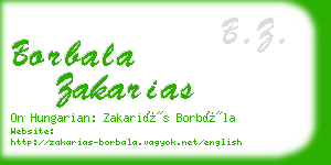 borbala zakarias business card